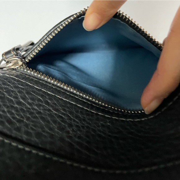 Coach Purse Pebble Leather Adjustable Strap Shoulder H0894-F12319 Black Buckle - Picture 13 of 15